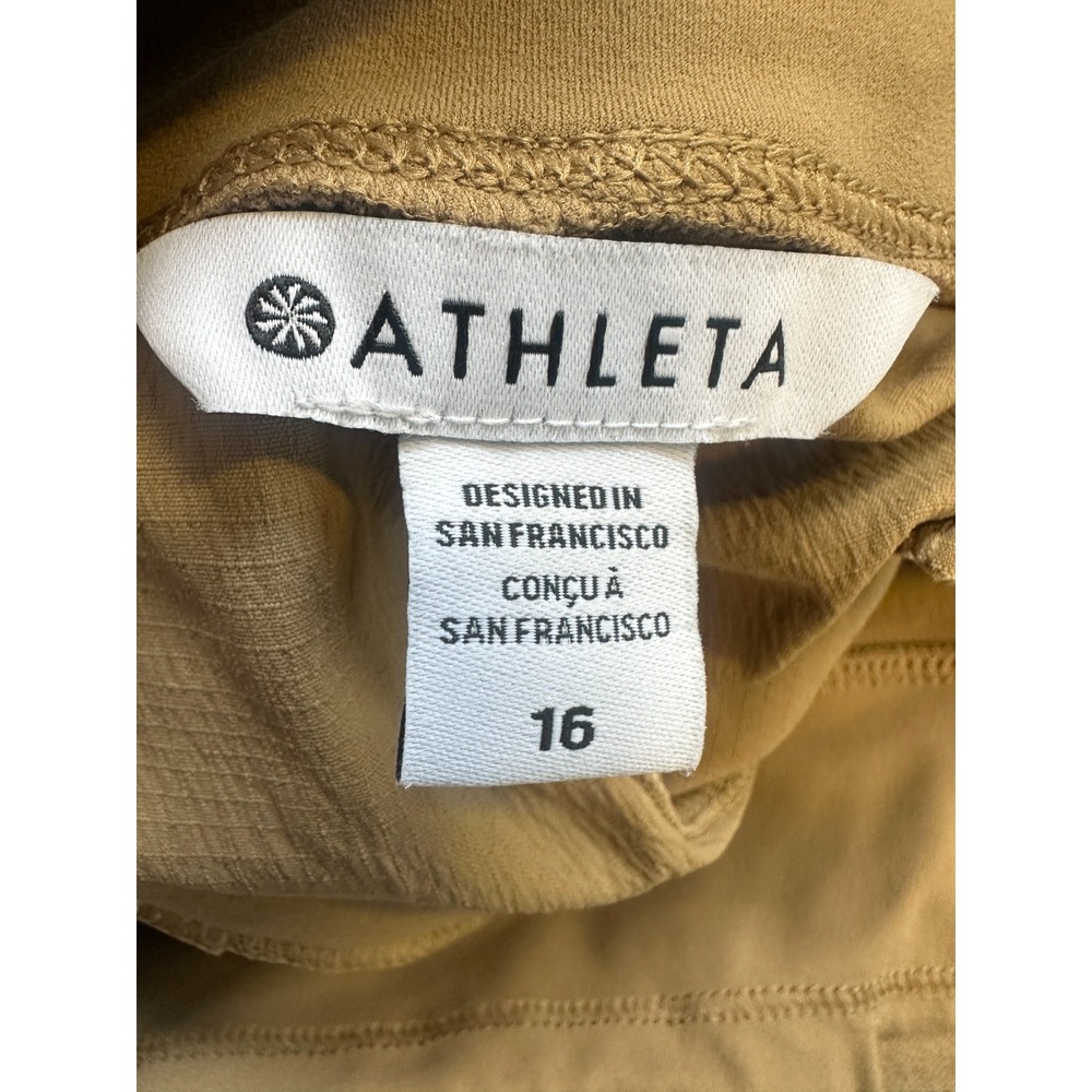 Athleta Trekkie North High Rise Joggers Tan Size 16 Ripstop Hiking Pants UPF - Picture 5 of 13